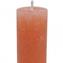 Article Bougies coniques teintes orange pêche 34×240mm 4pcs