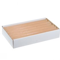 Article Bougies longues teintées dans la masse orange pêche 22×240 mm - Lot de 12