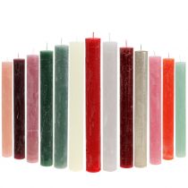 Bougies colorées à travers différentes couleurs 34mm x 240mm 4pcs