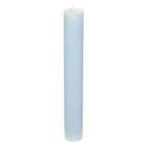 Article Lot de 4 bougies chandelles bleu clair en cire 34x240mm
