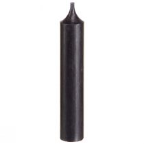 Article Bougies coniques petites bougies courtes noires 110mm Ø21mm 6 pcs bouquet