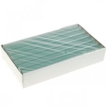 Article Bougies coniques de couleur unie vert 21×240mm 12pcs