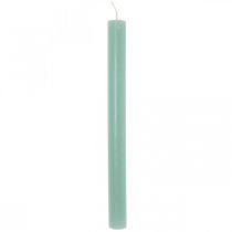 Article Bougies coniques de couleur unie vert 21×240mm 12pcs