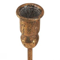 Article Bougeoir bâton antique pour 10 bougies doré 46×46cm H16,5cm