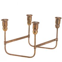 Article Bougeoir bâton antique pour 4 bougies doré 18×18cm H16,5cm