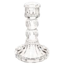 Article Chandeliers en verre transparent 12 cm classique décoration de table – Lot de 2