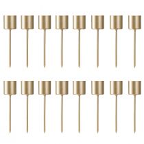 Article Supports de bougies à tige, or mat, à insérer, Ø 24 mm, 11 cm, lot de 16