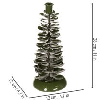 Article Chandelier Sapin en Métal Vert 28cm