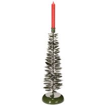 Article Chandelier en métal vert en forme de sapin, hauteur 45 cm