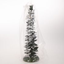 Article Chandelier en métal vert en forme de sapin, hauteur 45 cm