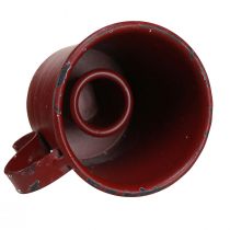 Article Bougeoir conique coupe vintage métal vin rouge Ø7cm H6cm 2pcs
