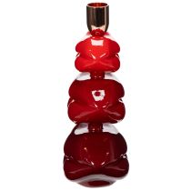 Article Bougeoir en forme de lèvres brillantes, design moderne, 21 cm