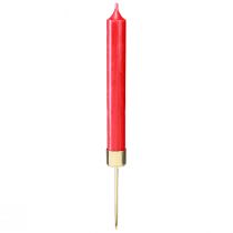 Article Bougeoir bâton à brancher doré Ø22mm H10,5cm 12 pcs