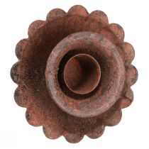 Article Bougeoir à piquer pour chandelle Rouille Ø8,5cm H4cm 4pcs