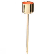 Article Bougeoir à piquer Couleur or rouge Ø22mm H10,5cm 12 pièces