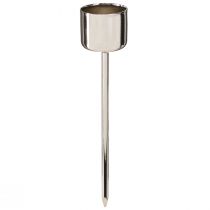 Article Bougeoir bâton à brancher argent Ø22mm 10,5cm 12 pcs