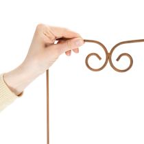 Article Treillis, support pour plantes grimpantes, élément décoratif incurvé pour massifs et pots de fleurs, 75 cm