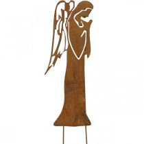 Piquet de jardin Noël Patine Déco Ange Priant 40cm