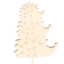 Article Dessus en bois décoratif Hérissons colorés 34 cm Lot de 12