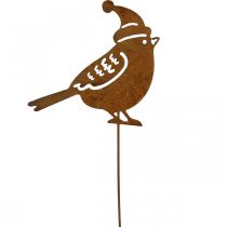 Article Piquet de jardin oiseau avec capuchon décoration patine 12cm 6pcs