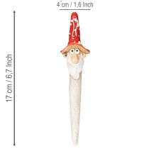 Article Figurines de Nains en Céramique avec Chapeau Champignon, 17 cm, Lot de 2