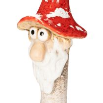 Article Figurines de Nains en Céramique avec Chapeau Champignon, 17 cm, Lot de 2