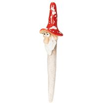 Article Figurines de Nains en Céramique avec Chapeau Champignon, 17 cm, Lot de 2