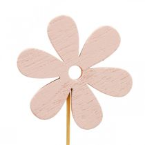 Bouchon fleur Bouchon décoratif en bois fleur colorée 6.5cm 12pcs