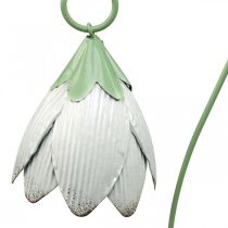 Tuteurs de jardin métal fleurs décoratives rose violet blanc L58cm 3pcs
