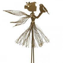 Piquet de jardin elfe en métal pour lit de jardin or 16,5 × 15 cm