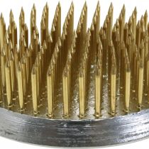 Article Pique-fleurs Kenzan rond Laiton et métal argenté Ø60mm