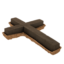 Article Croix en mousse florale OASIS® Renewal® Floral Foam Biolit®, 42 cm, noire, pour fleurs de deuil, lot de 2
