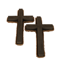 Article Croix en mousse florale OASIS® Renewal® Floral Foam Biolit®, 42 cm, noire, pour fleurs de deuil, lot de 2
