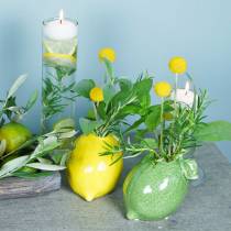 Vase en grès vert citron 10cm