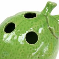 Vase en grès vert citron 15cm