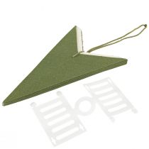 Article Étoile de Noël décorative en papier de jute vert 60 cm pour fenêtre