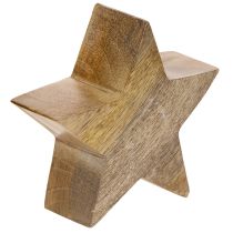Article Étoile décorative en bois doré, 10 cm, lot de 3, décoration intérieure