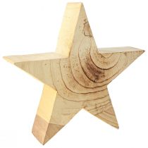 Article Étoile en bois Étoile en bois à poser Paulownia naturel 30cm