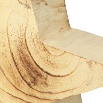 Article Étoile en bois Étoile en bois à poser Paulownia naturel 30cm