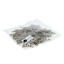 Article Étoile en métal argenté 6cm 20 pcs