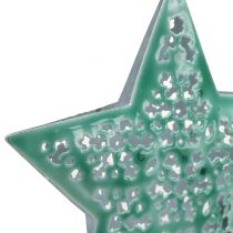 Article Étoile vert menthe à suspendre 9,5cm 1 pièce