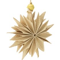 Article Étoiles décoratives en papier avec corde en jute, 10 cm, brun naturel