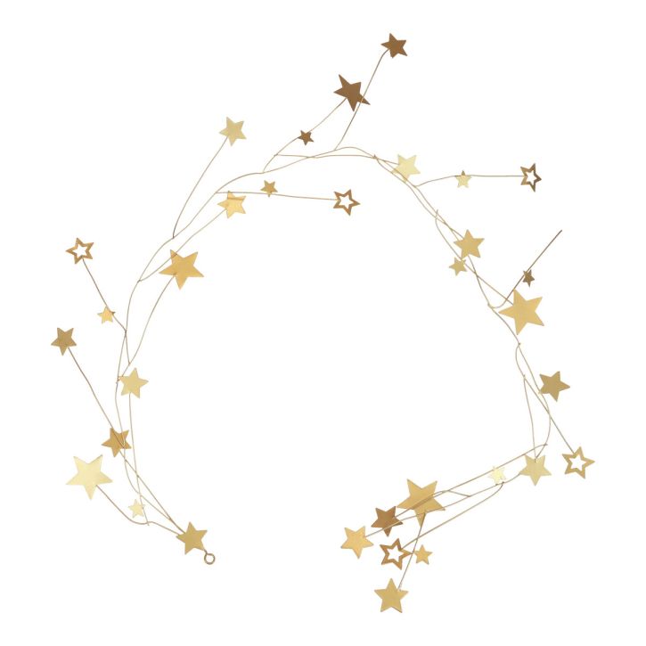Cintre décoration étoile Noël métal doré 85cm