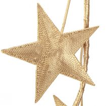 Article Guirlande étoiles pour Noël métal doré L180cm