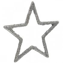 Article Décoration à disperser étoiles de Noël paillettes argentées Ø4cm 120 pcs