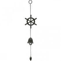Sonnette de volant de remorque déco vintage, carillon éolien fonte L50cm