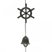 Sonnette de volant de remorque déco vintage, carillon éolien fonte L50cm