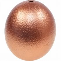 Décoration oeuf d&#39;autruche soufflé décoration Pâques cuivre Ø12cm H14cm