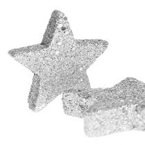 Article Étoiles à disperser en argent assorties. 4-5 cm 40 pièces
