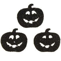 Article Décoration à disperser Décoration citrouille d&#39;Halloween 4 cm noir, paillettes 72 pcs